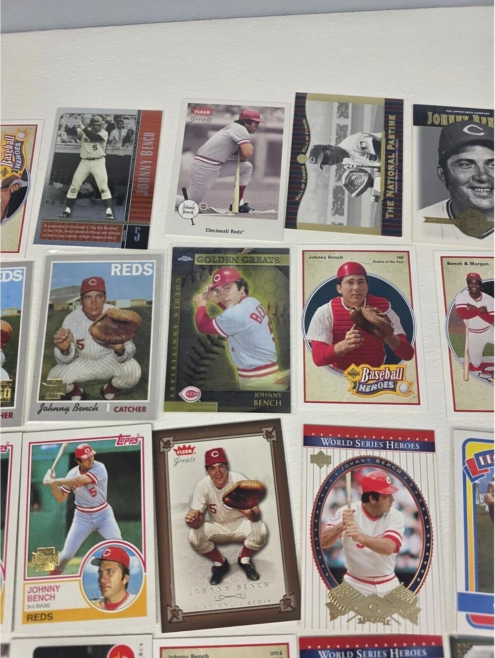 Johnny Bench Collection 85 Baseball Card LOT Vintage Topps Donruss Diamond Kings